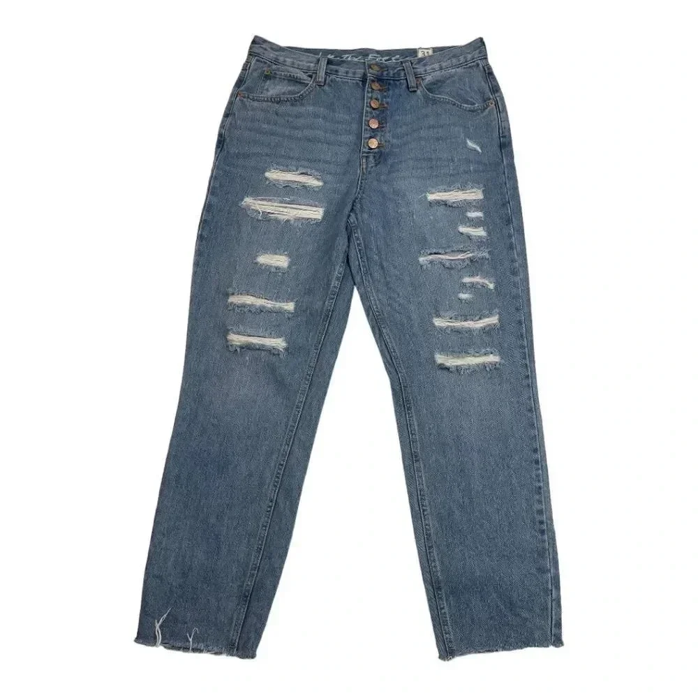 We the Free Blossom Rigid Skinny Jeans High Rise Button Fly Size 31